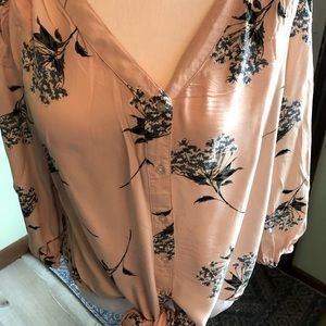 Loft Outlet tie front blouse